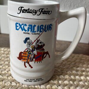 Vintage Excalibur Hotel & Casino Las Vegas Nevada Beer Mug Stein Fantasy Faire